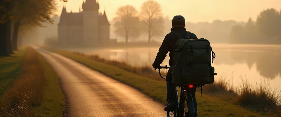 Vélo chargé sur l'itinéraire La Loire à Vélo : Blois → Tours